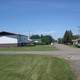 Looking east down B street in northern Wibaux in Montana