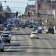 Main Street Bozeman with traffic in Montana