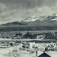 Panoramic view, Livingston, 1922 in Montana