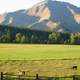 Ranch landscape with mountain near Superior, Montana