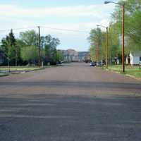 Streets of Terry, Montana with Trees