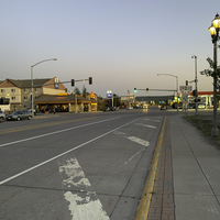 Looking down the street in West Yellowstone