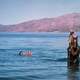 Ranger helping people out of the water at Lake Mead, Nevada