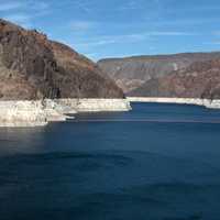 View of Lake Mead landscape in Nevada