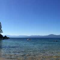 Harbor and Clear Water landscape with sky