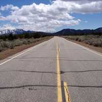 Road View into the horizon in Lake Tahoe, Nevada