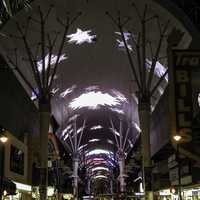 Looking at Fremont Street in Las Vegas, Nevada