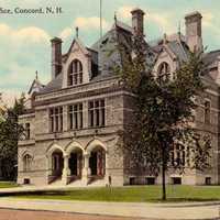 Old Post Office in 1910 in Concord, New Hampshire