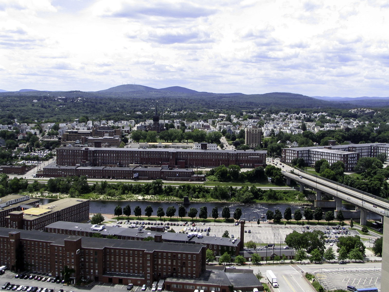 Mills on the Merrimack River in Manchester, New Hampshire image - Free stock photo - Public ...