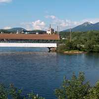 Covered bridge over the Upper Ammonoosuc River in Northumberland, New Hampshire