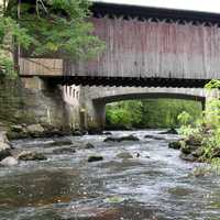 Hopkinton Railroad Covered Bridge in New Hampshire