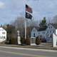 Monument Square in the center of Alton in New Hampshire