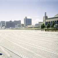 Atlantic Ocean shore in Atlantic City, New Jersey