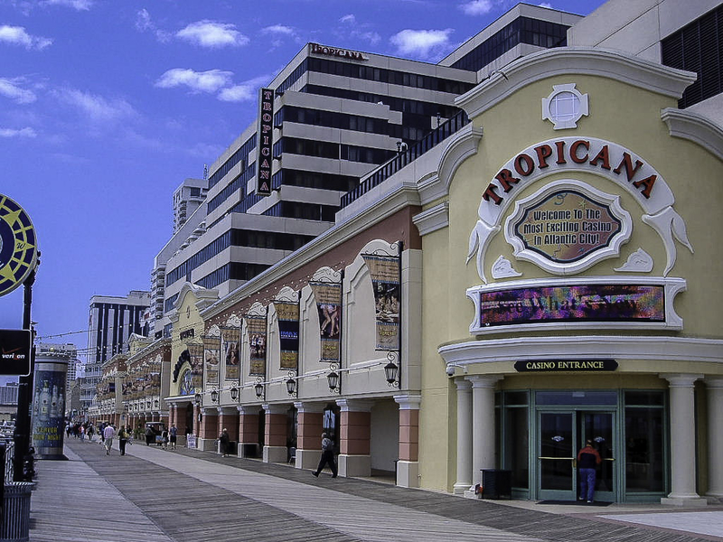 The Tropicana from the boardwalk in Atlantic City, New Jersey image ...