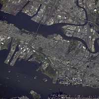 View of Jersey City from space, New Jersey