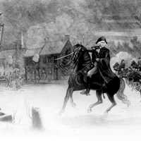 George Washington at the Battle of Trenton, New Jersey