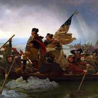 Washington Crosses the Delaware painting to Trenton, New Jersey