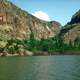 Cochiti Dam and lake landscape in New Mexico