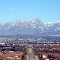 Las Cruces landscape with mountains in the background, New Mexico