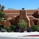 Earthen style building in Santa Fe, New Mexico