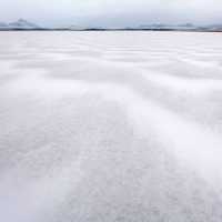 Lordsburg Playa covered in snow