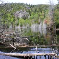 Peaceful Lake on the Mountain in the Adirondack Mountains, New York