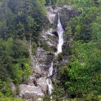 Roaring Brook Falls from Afar in the Adirondack Mountains, New York