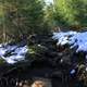 Rocky trail the way down at Adirondack Mountains, New York