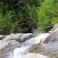 Top of the upper falls at Adirondack Mountains, New York