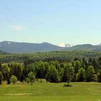 Grand view from the Golf Course in Adirondack Mountains, New York