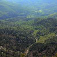 Looking at the Keene Valley in the Adirondack Mountains, New York