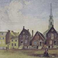 North Pearl Street from Maiden Lane North in 1805 in Albany, New York
