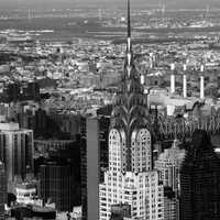 Black and White Cityscape of New York City