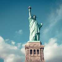 Frontal view of the Statue of Liberty, New York City