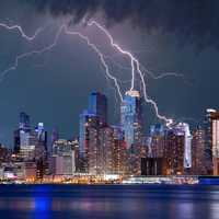 Lightning Storm over New York City