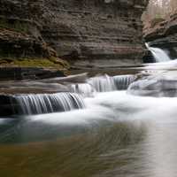 Buttermilk Falls scenery in Ithaca, New York