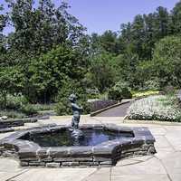 Fountains in the Duke Garden at Duke University, North Carolina