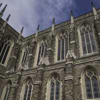 Sides of the Duke Chapel in Durham, North Carolina