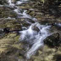 Cascading Water in Great Smoky Mountains National Park, North Carolina