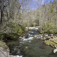Scenic landscape of the River in Great Smoky Mountains National Park, North Carolina