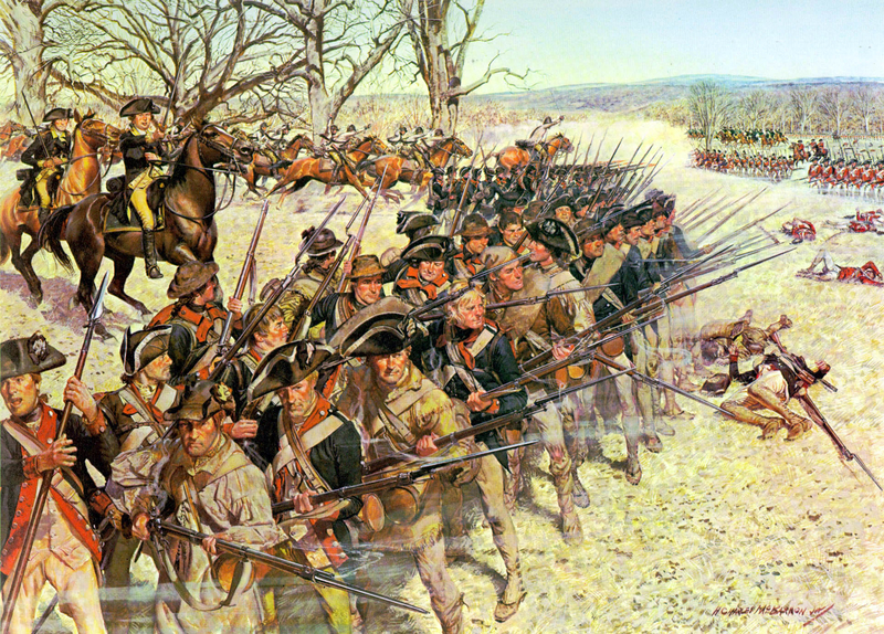 1st Maryland Regiment holding the line at the Battle of Guilford ...
