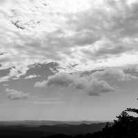 Black and White Photo of Pisgah National Forest