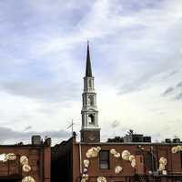 Mural on the wall of the chapel at UNC, Chapel Hill, North Carolina