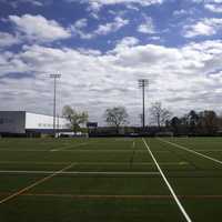 UNC Chapel Hill Field under sky and clouds in North Carolina