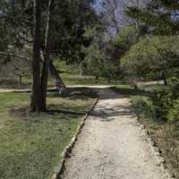 Walkway in the Gardens of UNC Chapel Hill, North Carolina