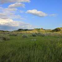 Prairie and hills at Theodore Roosevelt National Park, North Dakota