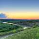 Dusk over the river valley at Theodore Roosevelt National Park, North Dakota