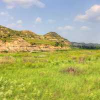 Hills, grasslands, and pinnacles at Theodore Roosevelt National Park, North Dakota