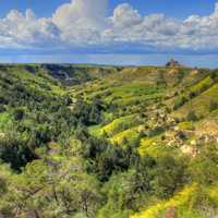 Hills Landscape Overlook at Theodore Roosevelt National Park, North Dakota