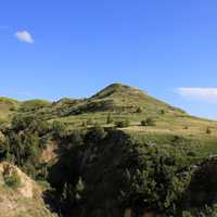 Hilltop in the distance at Theodore Roosevelt National Park, North Dakota